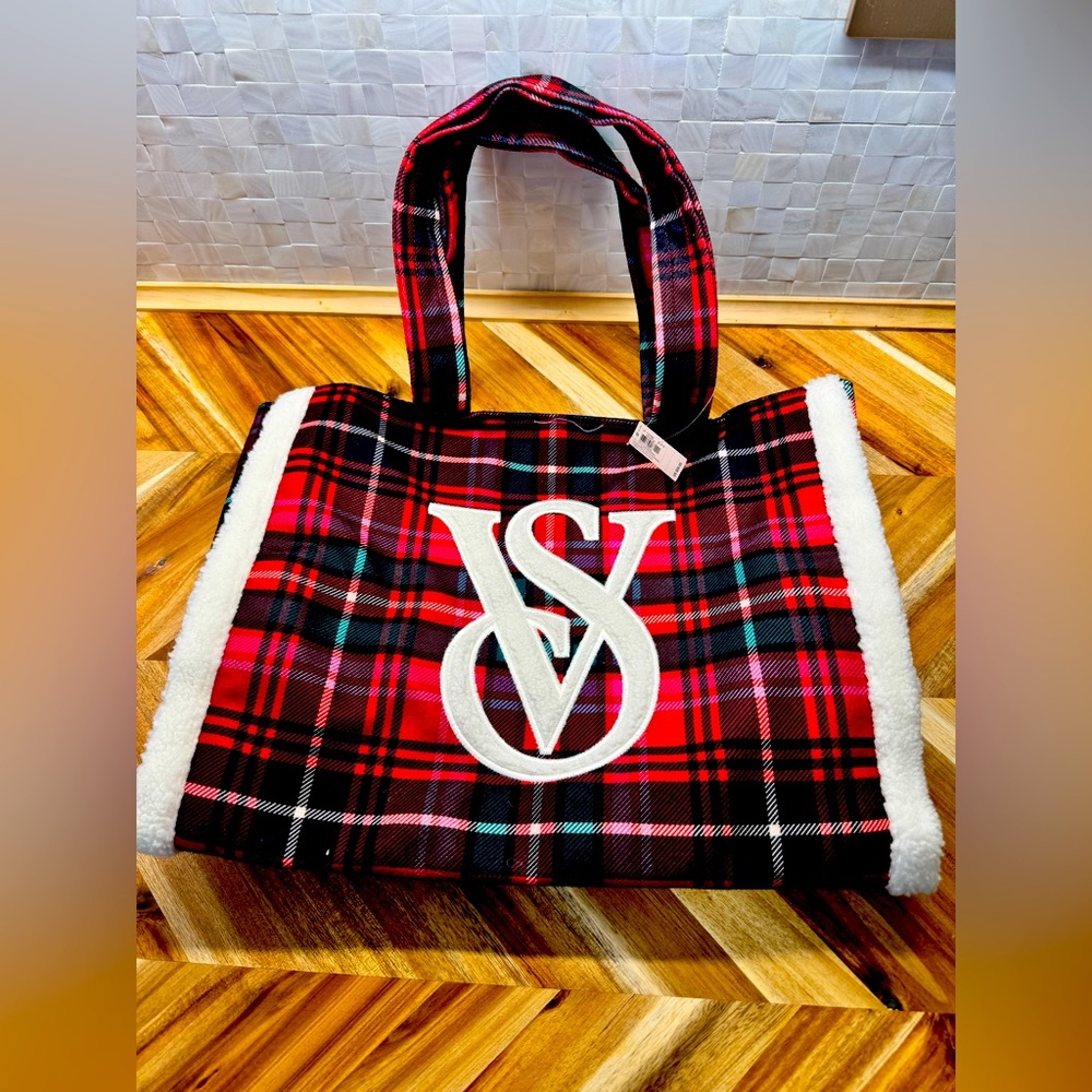 Victorias Secret Plaid Tote Bag